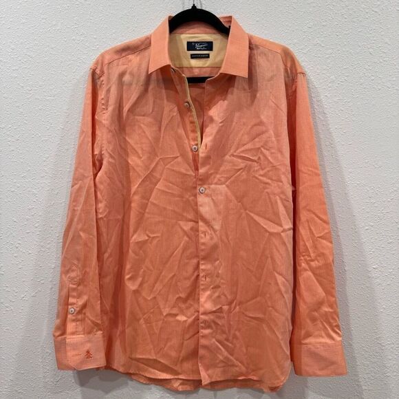 Penguin by musingwear men slim fit long sleeve shirt size 16 32/33 - Picture 1 of 10